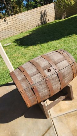 wooden icebox barrel