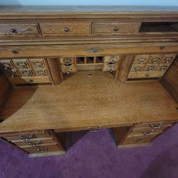 Wooden Roll Top Desk