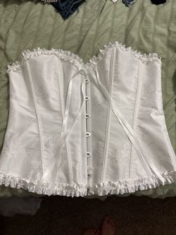 White coquette corset
