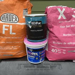 Grout & Thin Set Mortar & Paint