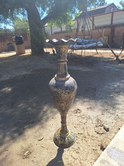 Three feet tall  brass vase