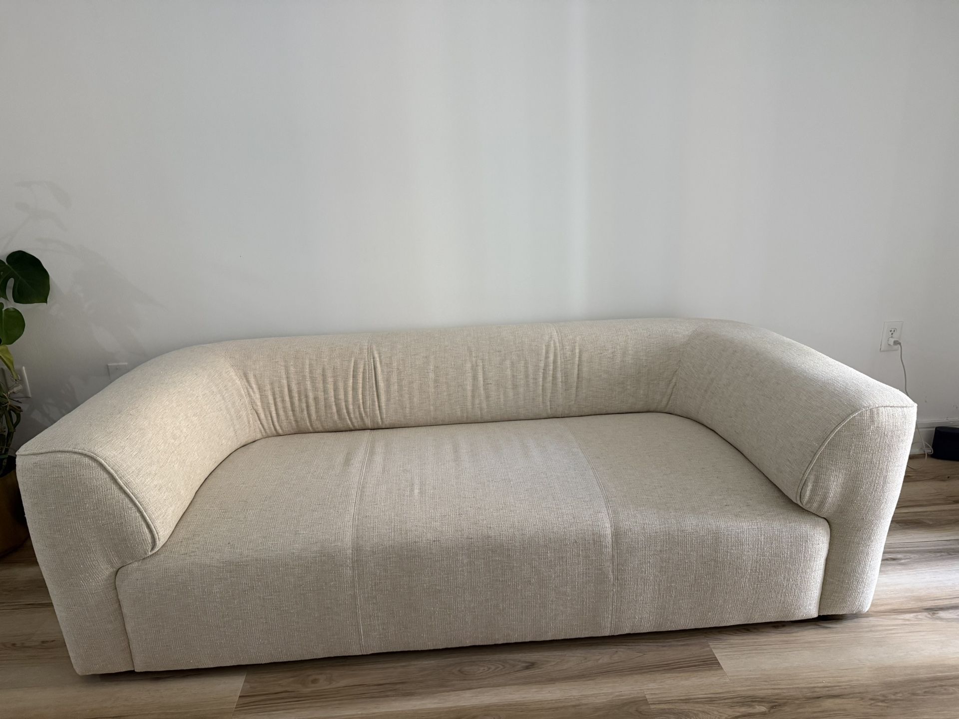 CB2 Rodez 88" White Performance Fabric Sofa, Like New - $750 OBO