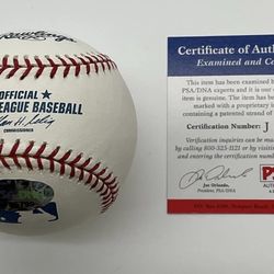 PSA DNA Robert McNamara INFAMOUS US Secretary of Defense Signed Baseball 