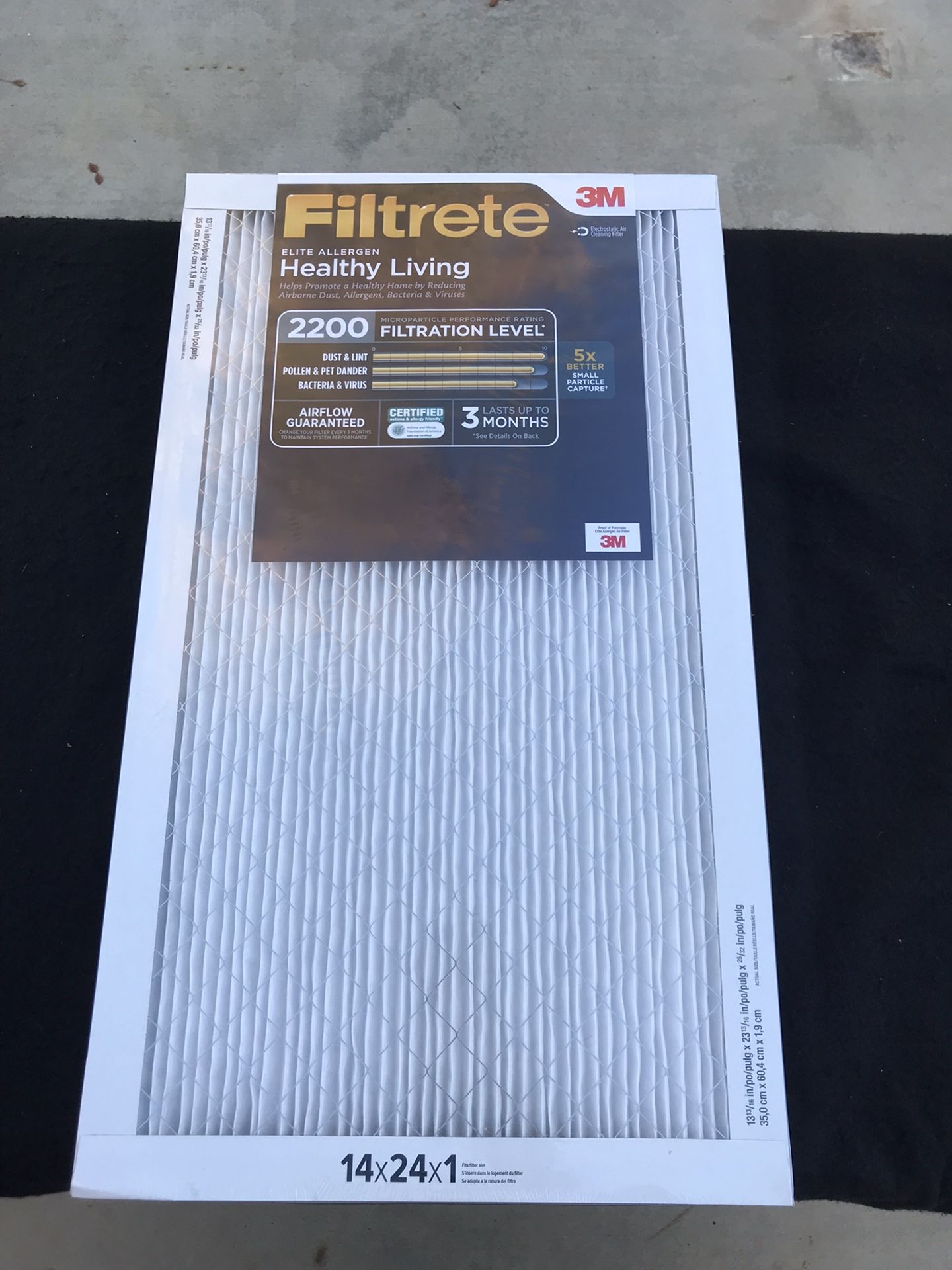 Filtrete 14x24x1 Air Filter, MPR 1900, MERV 13, 2 Filters
