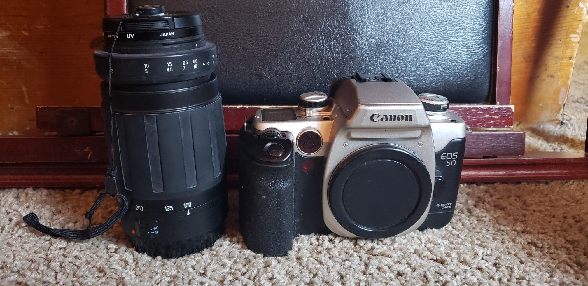 Canon EOS 50 camera and lens