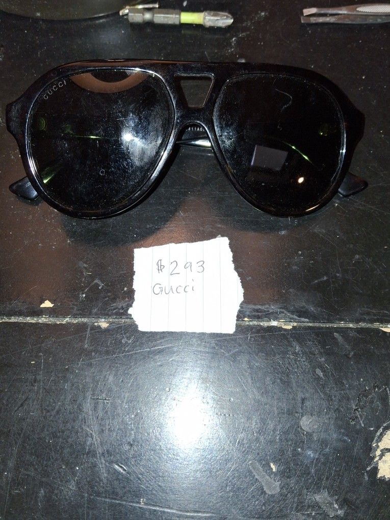 GUCCI GG0159S Tortoiseshell Pattern Aviator Two-bridge Sunglasses 56□14-145