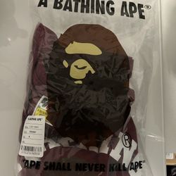 Burgundy Bape shirt  