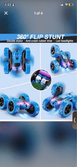 Radio control car with led lights & 360 flips