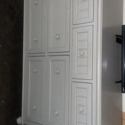 GREY 7 DRAWER BASSETT DRESSER 