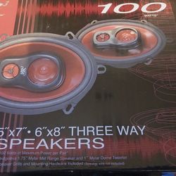 New Pair Of 5"x7"(6"x8") Speakers
