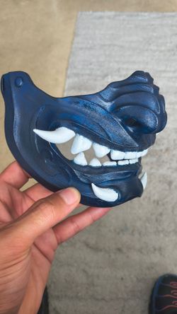 Blue Oni Mask For Halloween 🎃