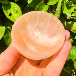 Orange Selenite Crystal Bowl, Energy Clearing & Positive Vibes, Unique Home Décor, Uplifting Atmosphere, Xmas Gift Idea
