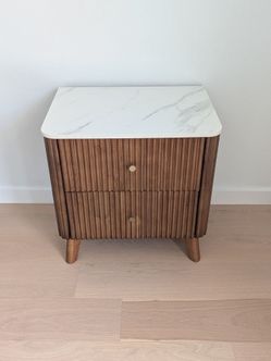 Wood & Marble Nightstand