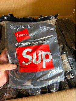 Supreme Hanes Socks（4 Pack）BULK  Pickup LA / Shipping USA