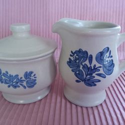 Pfaltzgraff Yorktown Sugar Bowl & Creamer Set ~ Vintage