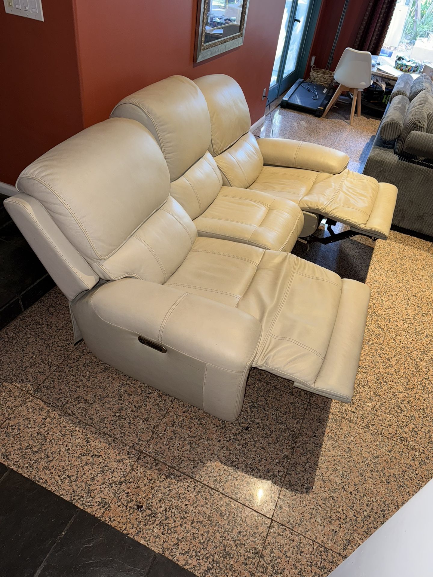 2 Recliner Leather Couch 