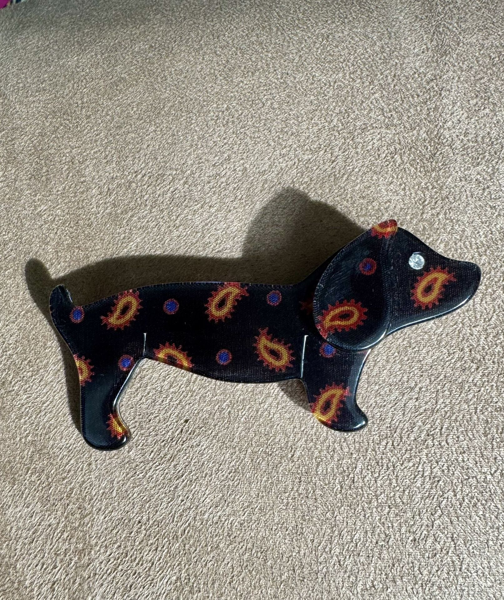 Vintage 1980’s Dachshund Dog Brooch Pin
