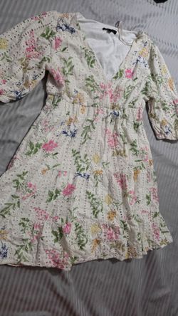 Floral Eyelet Mini Dress