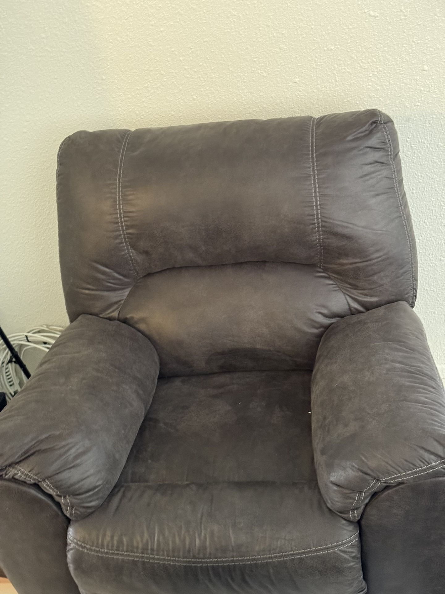 Gray Recliner Rocking Chair