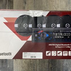 Dual Electronics Car Audio Bundle 4 SPEAKERS + RADIO
