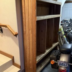 Solid Wood Coat Rack And Sporting Goods Storage