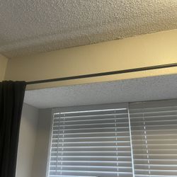 36”–66” Black Blackout Curtain Rod | Matte Black