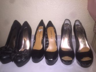 Black heels size 7