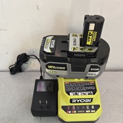 Ryobi Battery  And  Charger 