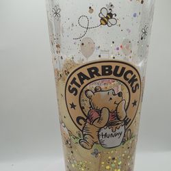 Winnie The Pooh Lava Drip 24 Oz Starbucks Style Cups Acrylic UVDTF Style