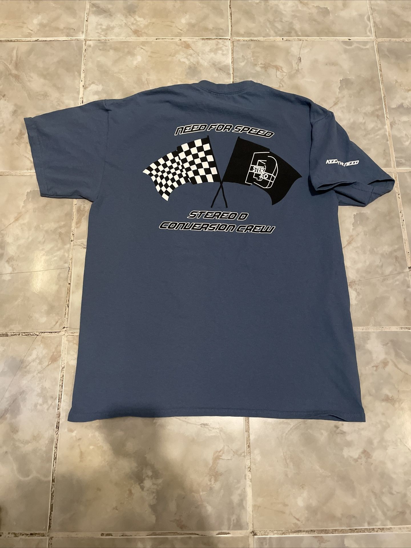 VTG Need For Speed Y2K Movie Cast & Crew Post Production Aaron Paul T-Shirt L