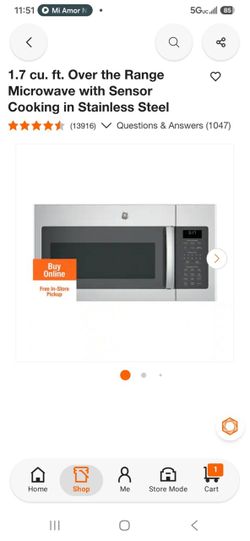 1.7 cu. ft. Over the Range Microwave with Sensor Cooking in Stainless Steel (Have 2)
