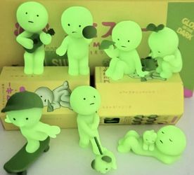 Original Genuine Glow in the Dark Smiski Figures Toys Sunday Series Blind Boxes