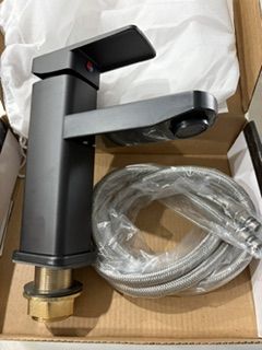 Pair Matte Black vanity faucets
