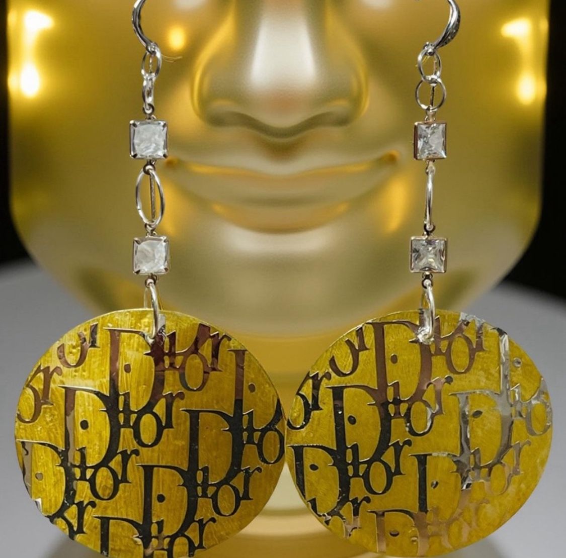 Gold & Silver Capiz She’ll Fashion Earrings New