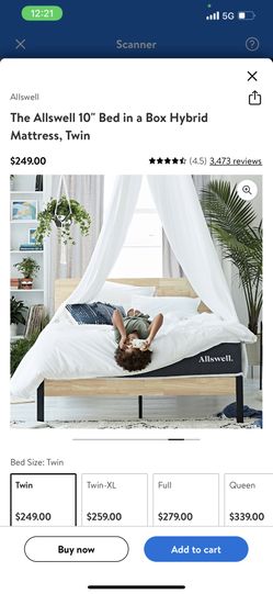 The allswell 10 inch bed 2024 in a box hybrid mattress