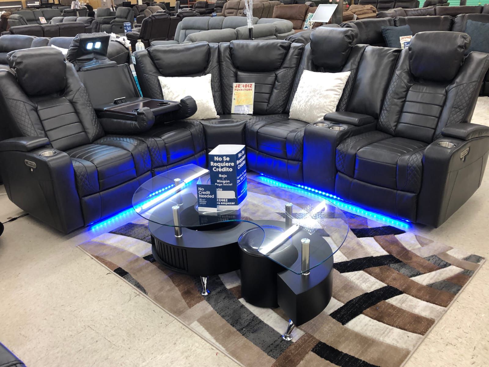 🔥Brand New Power Reclining Sectional Sofa With Led Lights 🔥