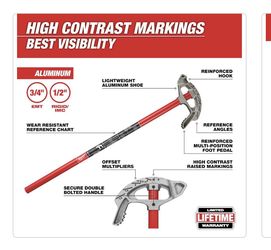Milwaukee 3/4 in. Aluminum Conduit Bender and Handle