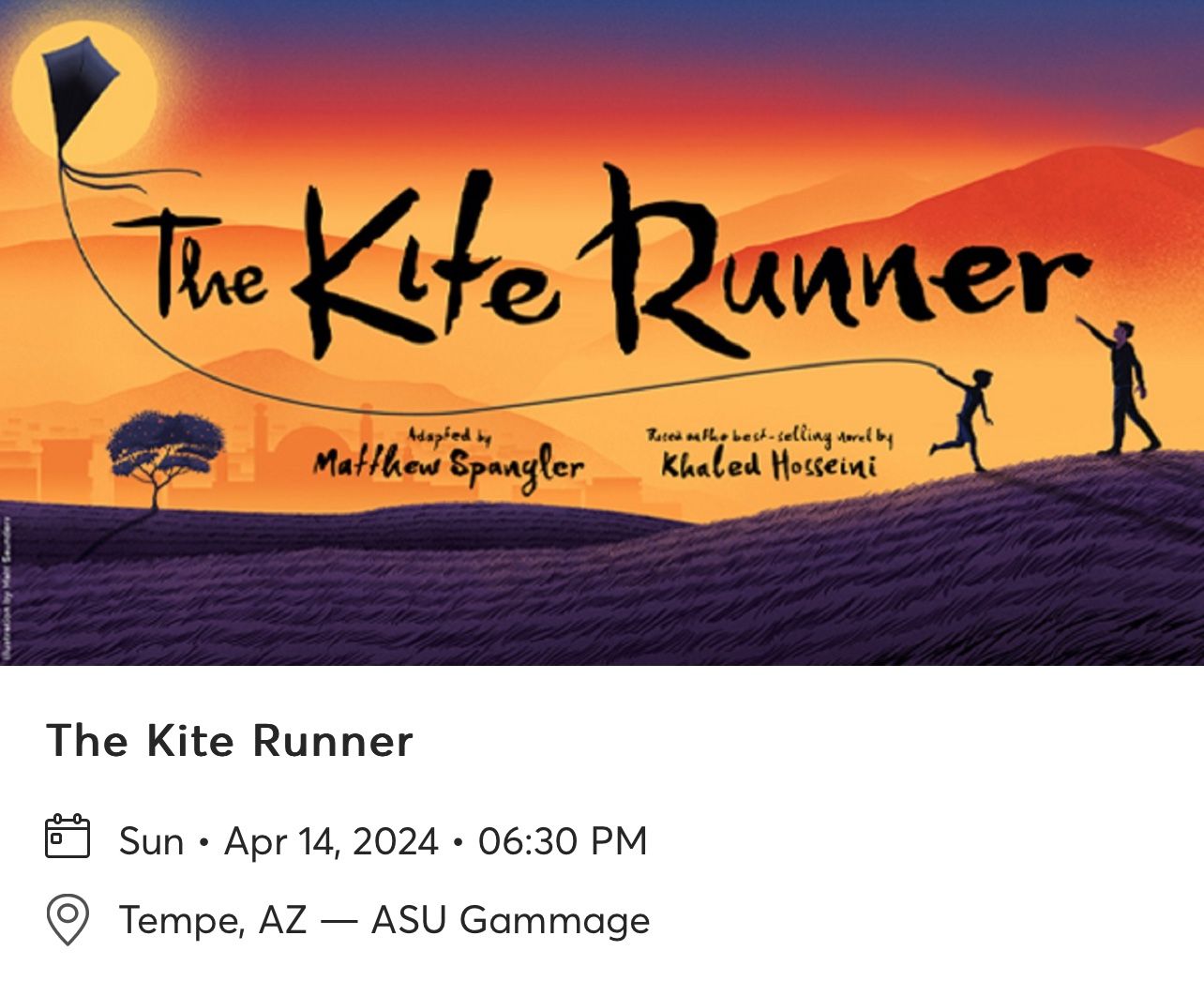 The Kite Runner At ASU Gammage