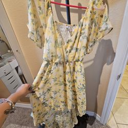 Floral Yellow Dress (S)