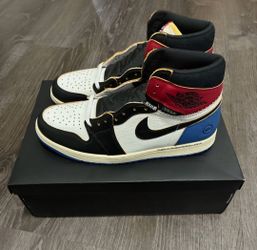 SIZE 11.5 NIKE FRAGMENT x UNION LA AIR JORDAN 1 RED SPORT ROYAL IO7847-002