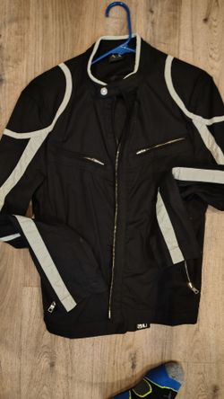 6Armani Exchange A|X Men's Black Moto Racing Jacket - Size Medium