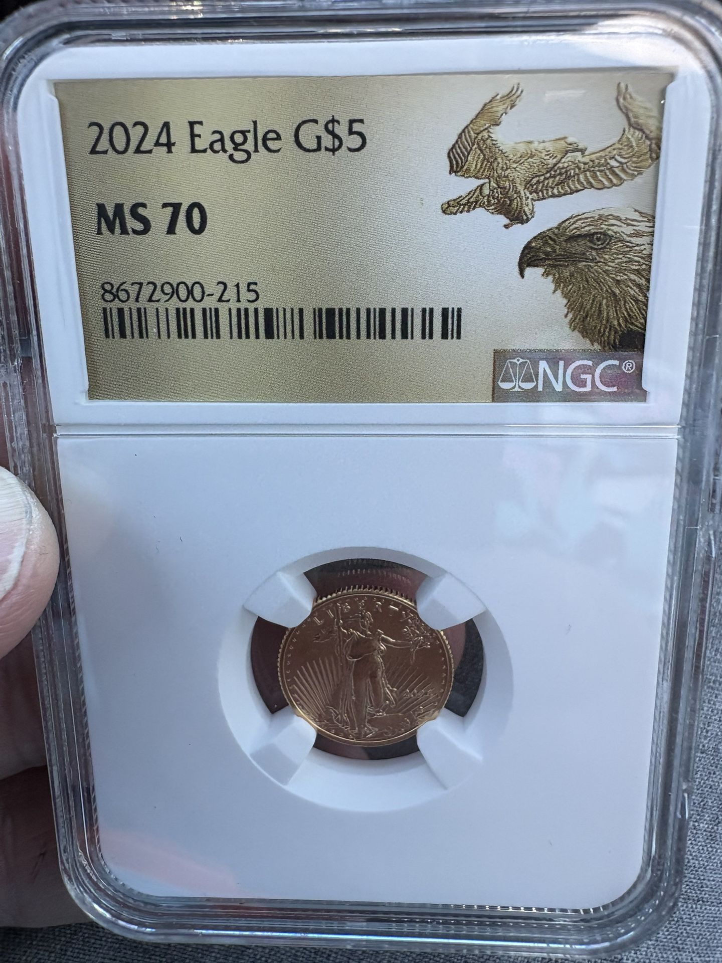 GOLD  $5 Gold Eagle MS 70 By NGC