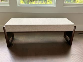 Brand New Bed Bench with wooden legs and comfortable seating