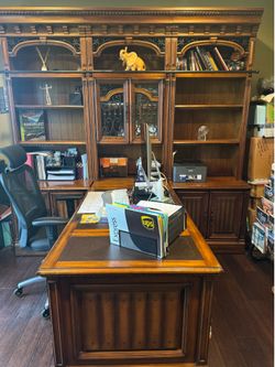 Office dual sided desk large