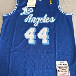 JERRY WEST THROWBACK LAKERS JERSEY XL