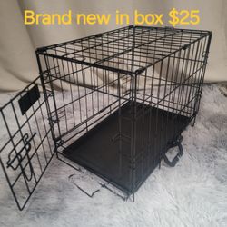 New In Box Small Dog Crate & Tray, Foldable Portable 18"x12"x14" Dog Cage Pet Carrier 