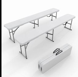 Folding Benches Set of 2 with Carry Handles