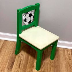 Sturdy Kids Single Chair With Cutout Soccer Ball