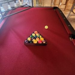 Solid Wood 3 Piece Slate Pool Table