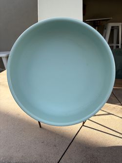 Rare Vintage Turquoise Oversized Ceramic Serving Bowl by Waechtersbach Spain